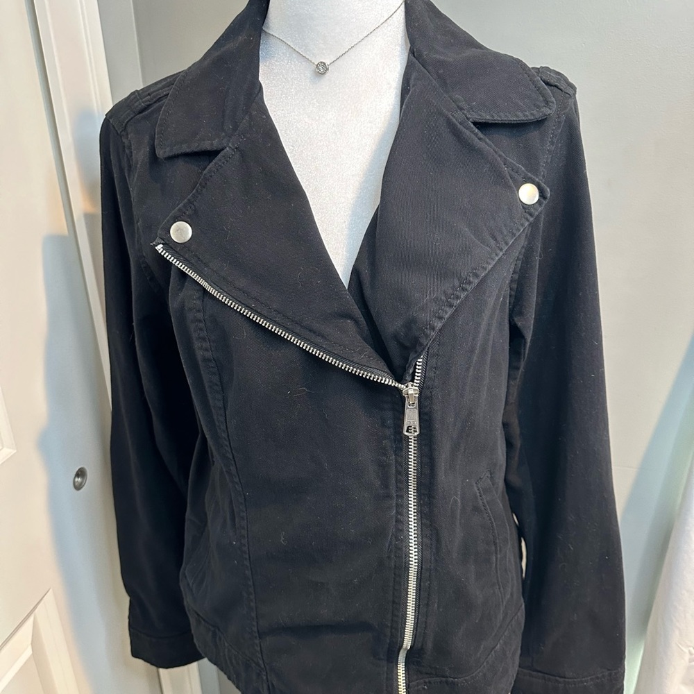 Old Navy Moto Jacket Black Size Medium